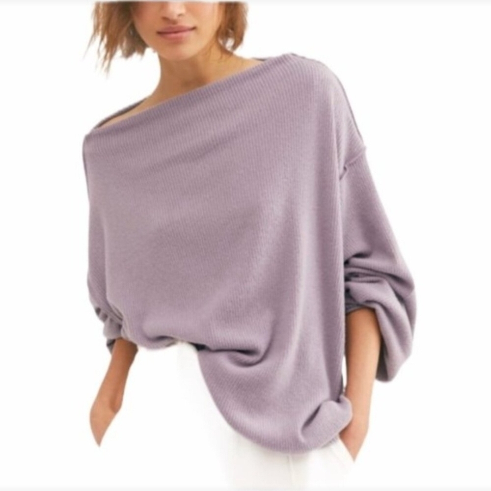 We The Free Main Squeeze Hacci Pullover In Lavander